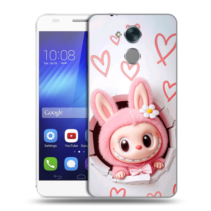 Пластиковый чехол на Huawei Honor 6C с принтом Labubu Лабубу Пластиковый чехол на Huawei Honor 6C с принтом Labubu Лабубу