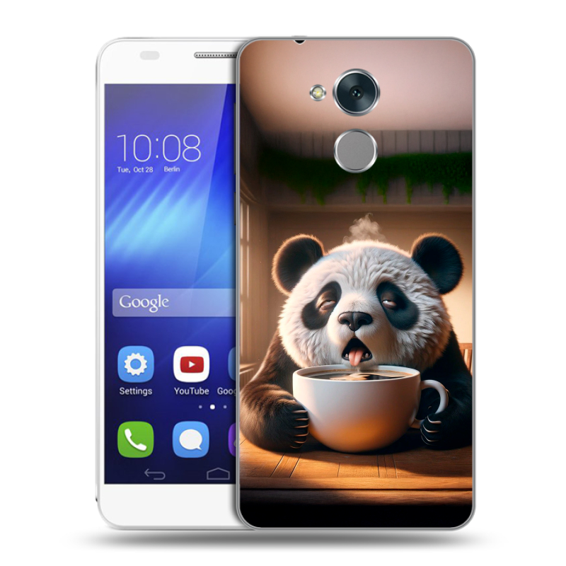 Пластиковый чехол на Huawei Honor 6C с принтом смешная панда Пластиковый чехол на Huawei Honor 6C с принтом смешная панда