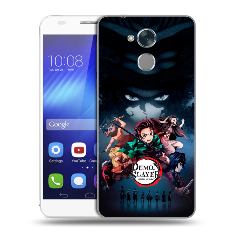 Пластиковый чехол на Huawei Honor 6C с принтом Demon Slayer Клинок рассекающий демонов Пластиковый чехол на Huawei Honor 6C с принтом Demon Slayer Клинок рассекающий демонов