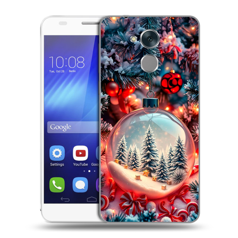 Пластиковый чехол на Huawei Honor 6C с принтом Новый год Пластиковый чехол на Huawei Honor 6C с принтом Новый год