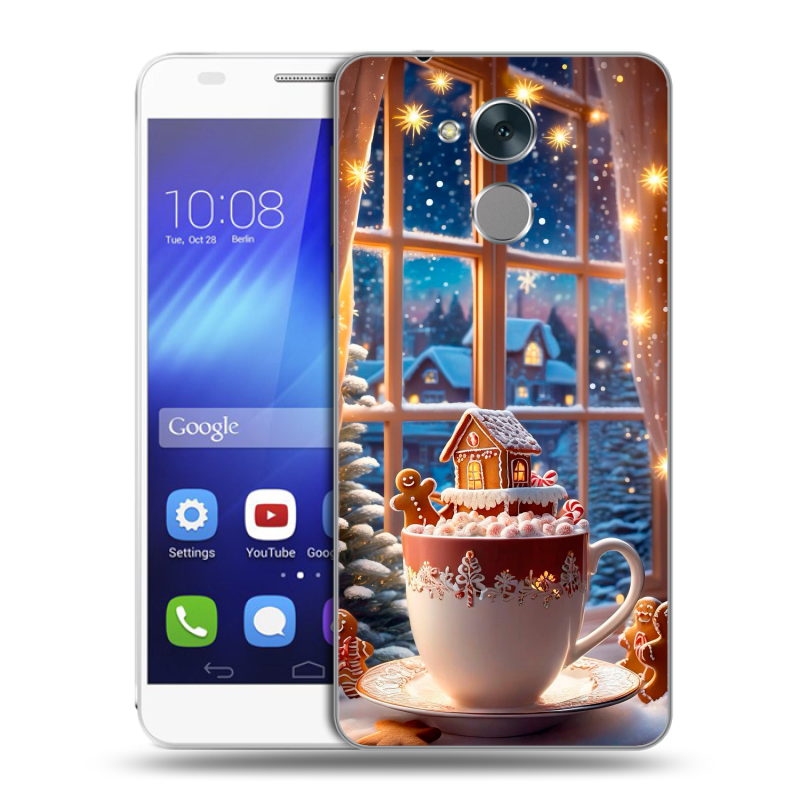 Пластиковый чехол на Huawei Honor 6C с принтом Новый год Пластиковый чехол на Huawei Honor 6C с принтом Новый год