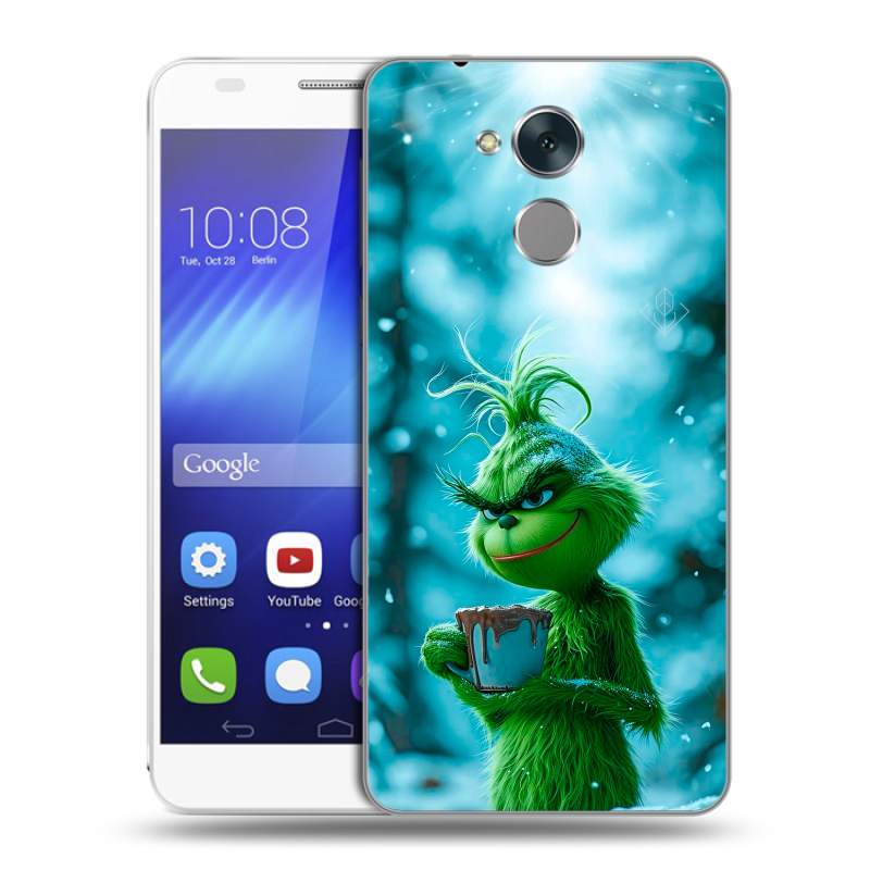 Пластиковый чехол на Huawei Honor 6C с принтом Новый год гринч Пластиковый чехол на Huawei Honor 6C с принтом Новый год гринч