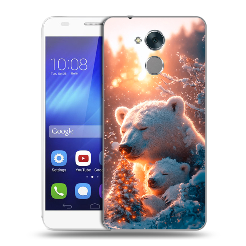 Пластиковый чехол на Huawei Honor 6C с принтом Новый год Пластиковый чехол на Huawei Honor 6C с принтом Новый год