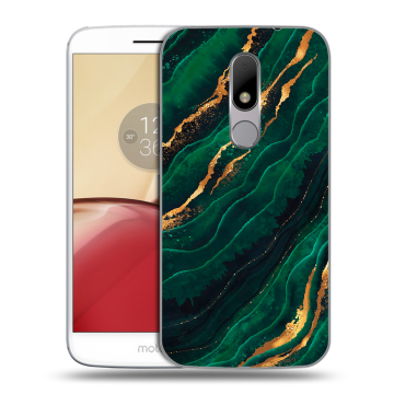 Силиконовый чехол на Lenovo Moto M с принтом Мрамор зеленое золото Силиконовый чехол на Lenovo Moto M с принтом Мрамор зеленое золото