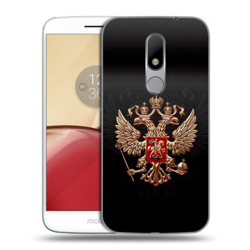 Силиконовый чехол на Lenovo Moto M с принтом Герб России