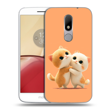 Силиконовый чехол на Lenovo Moto M с принтом Милые котики Силиконовый чехол на Lenovo Moto M с принтом Милые котики