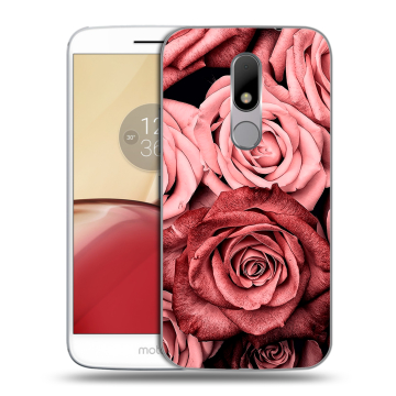 Силиконовый чехол на Lenovo Moto M с принтом Цветы розы