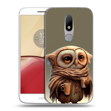 Силиконовый чехол на Lenovo Moto M с принтом Сова Силиконовый чехол на Lenovo Moto M с принтом Сова