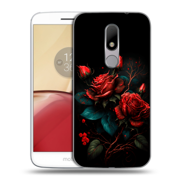Силиконовый чехол на Lenovo Moto M с принтом Розы красные Силиконовый чехол на Lenovo Moto M с принтом Розы красные