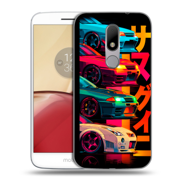 Силиконовый чехол на Lenovo Moto M с принтом Гоночные машины Силиконовый чехол на Lenovo Moto M с принтом Гоночные машины