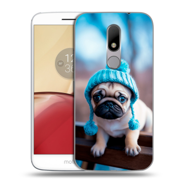 Силиконовый чехол на Lenovo Moto M с принтом Мопс в шапке Силиконовый чехол на Lenovo Moto M с принтом Мопс в шапке