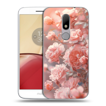 Силиконовый чехол на Lenovo Moto M с принтом Розовые розы Силиконовый чехол на Lenovo Moto M с принтом Розовые розы