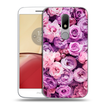 Силиконовый чехол на Lenovo Moto M с принтом лавандовые розы
