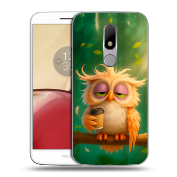 Силиконовый чехол на Lenovo Moto M с принтом сова Силиконовый чехол на Lenovo Moto M с принтом сова