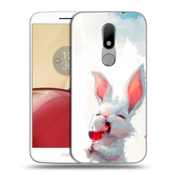 Силиконовый чехол на Lenovo Moto M с принтом кролик зайчик Силиконовый чехол на Lenovo Moto M с принтом кролик зайчик