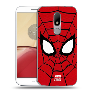 Силиконовый чехол на Lenovo Moto M с принтом человек паук spiderman