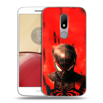 Силиконовый чехол на Lenovo Moto M с принтом человек паук spiderman Силиконовый чехол на Lenovo Moto M с принтом человек паук spiderman