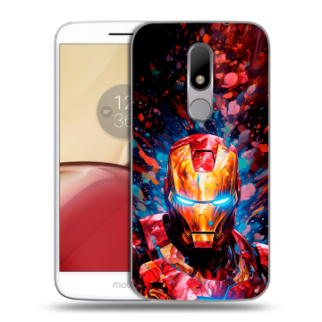 Силиконовый чехол на Lenovo Moto M с принтом Железный человек Ironman Силиконовый чехол на Lenovo Moto M с принтом Железный человек Ironman