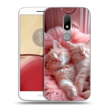 Силиконовый чехол на Lenovo Moto M с принтом котята котики