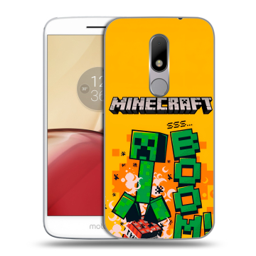 Силиконовый чехол на Lenovo Moto M с принтом Майнкрафт Minecraft Силиконовый чехол на Lenovo Moto M с принтом Майнкрафт Minecraft