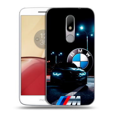 Силиконовый чехол на Lenovo Moto M с принтом БМВ BMW