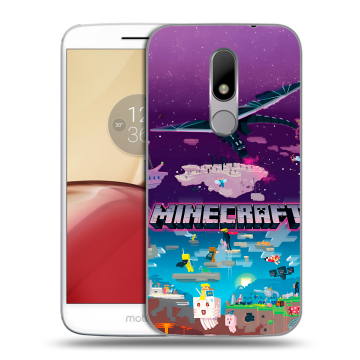 Силиконовый чехол на Lenovo Moto M с принтом Майнкрафт Minecraft Силиконовый чехол на Lenovo Moto M с принтом Майнкрафт Minecraft