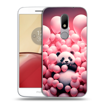 Силиконовый чехол на Lenovo Moto M с принтом Панда Силиконовый чехол на Lenovo Moto M с принтом Панда
