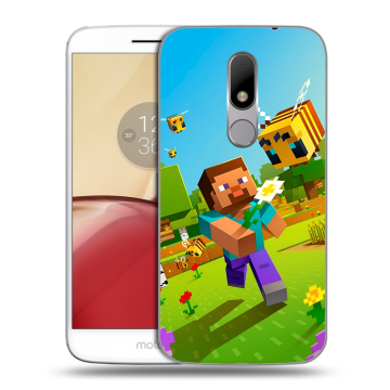 Силиконовый чехол на Lenovo Moto M с принтом Майнкрафт Minecraft Силиконовый чехол на Lenovo Moto M с принтом Майнкрафт Minecraft