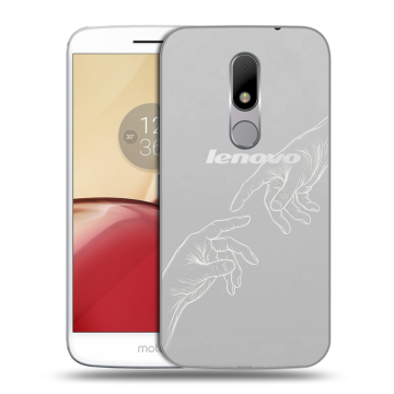 Силиконовый чехол на Lenovo Moto M с принтом Сотворение мира