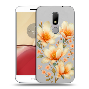 Силиконовый чехол на Lenovo Moto M с принтом Цветы