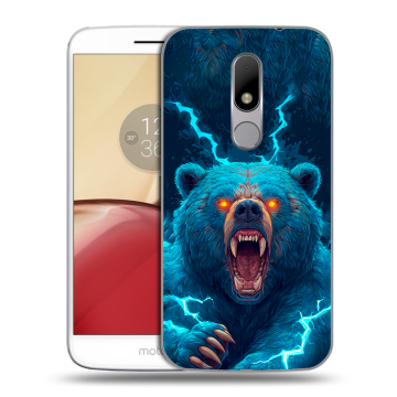 Силиконовый чехол на Lenovo Moto M с принтом Медведь