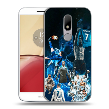 Силиконовый чехол на Lenovo Moto M с принтом Реал Роналдо