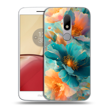 Силиконовый чехол на Lenovo Moto M с принтом Цветы