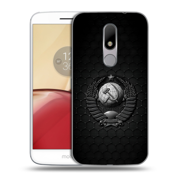 Силиконовый чехол на Lenovo Moto M с принтом Герб Флаг СССР Силиконовый чехол на Lenovo Moto M с принтом Герб Флаг СССР