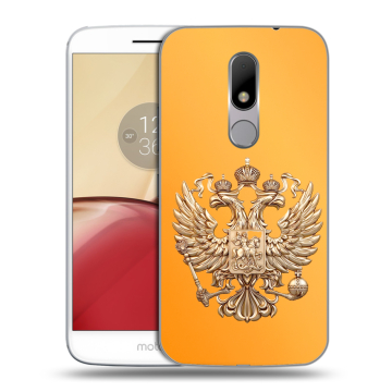 Силиконовый чехол на Lenovo Moto M с принтом Герб Флаг России