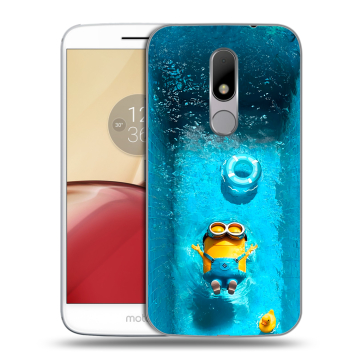 Силиконовый чехол на Lenovo Moto M с принтом Миньоны