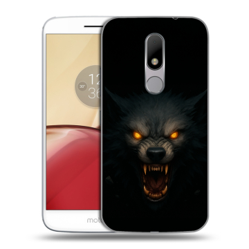 Силиконовый чехол на Lenovo Moto M с принтом Волк