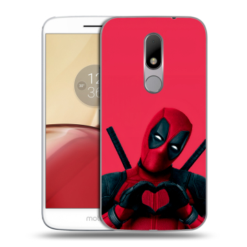Силиконовый чехол на Lenovo Moto M с принтом Дедпул Deadpool Силиконовый чехол на Lenovo Moto M с принтом Дедпул Deadpool