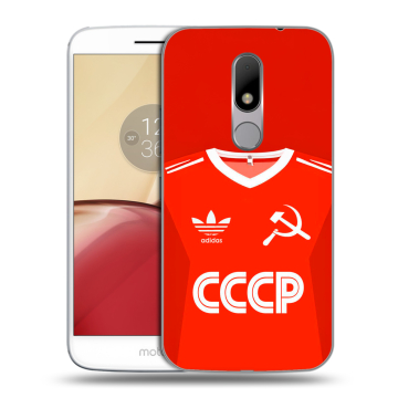 Силиконовый чехол на Lenovo Moto M с принтом Флаг Герб СССР