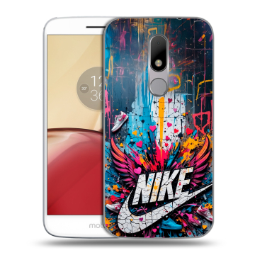 Силиконовый чехол на Lenovo Moto M с принтом Nike Найк Силиконовый чехол на Lenovo Moto M с принтом Nike Найк