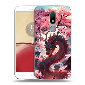 Силиконовый чехол на Lenovo Moto M с принтом Дракон Японский Силиконовый чехол на Lenovo Moto M с принтом Дракон Японский