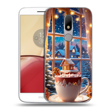 Силиконовый чехол на Lenovo Moto M с принтом Новый год
