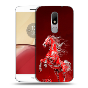 Силиконовый чехол на Lenovo Moto M с принтом Новый год