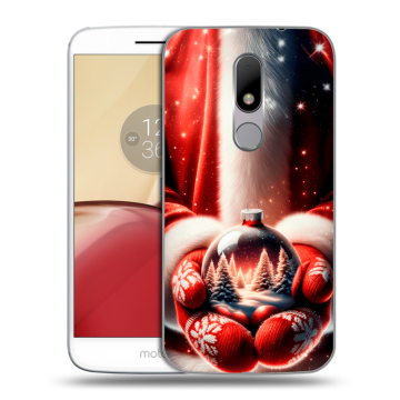Силиконовый чехол на Lenovo Moto M с принтом Новый год
