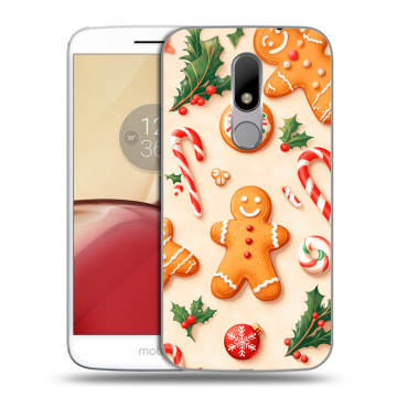 Силиконовый чехол на Lenovo Moto M с принтом Новый год