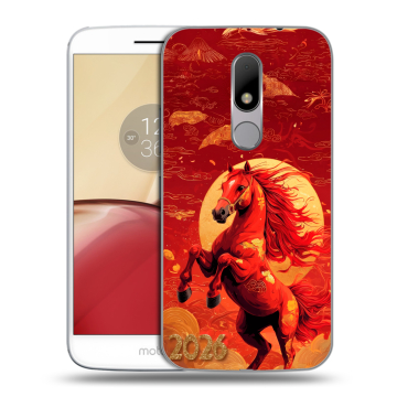 Силиконовый чехол на Lenovo Moto M с принтом Новый год