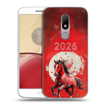Силиконовый чехол на Lenovo Moto M с принтом Новый год