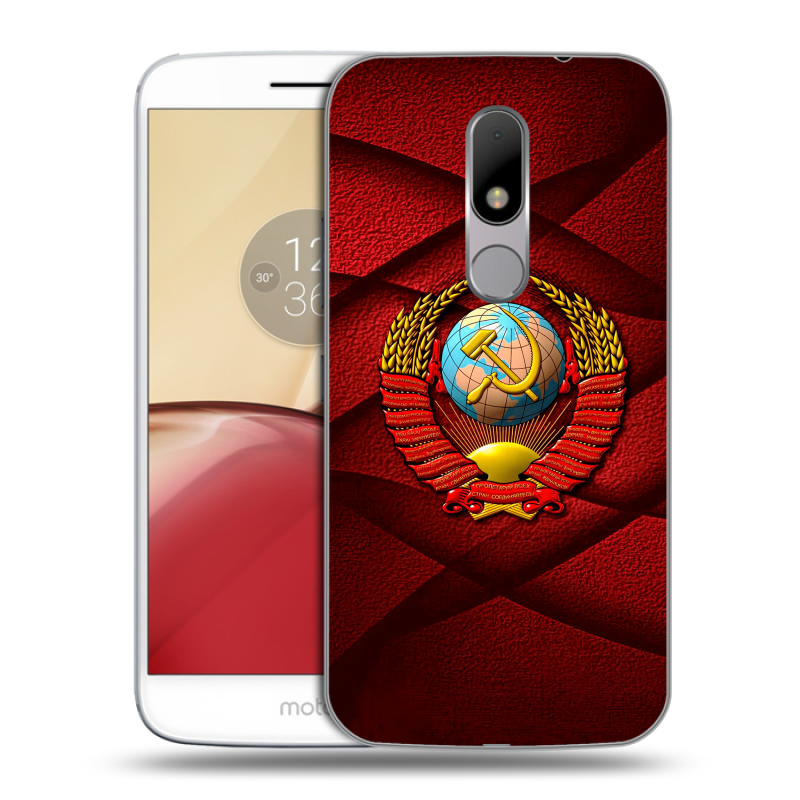 Силиконовый чехол на Lenovo Moto M с принтом Герб СССР Силиконовый чехол на Lenovo Moto M с принтом Герб СССР