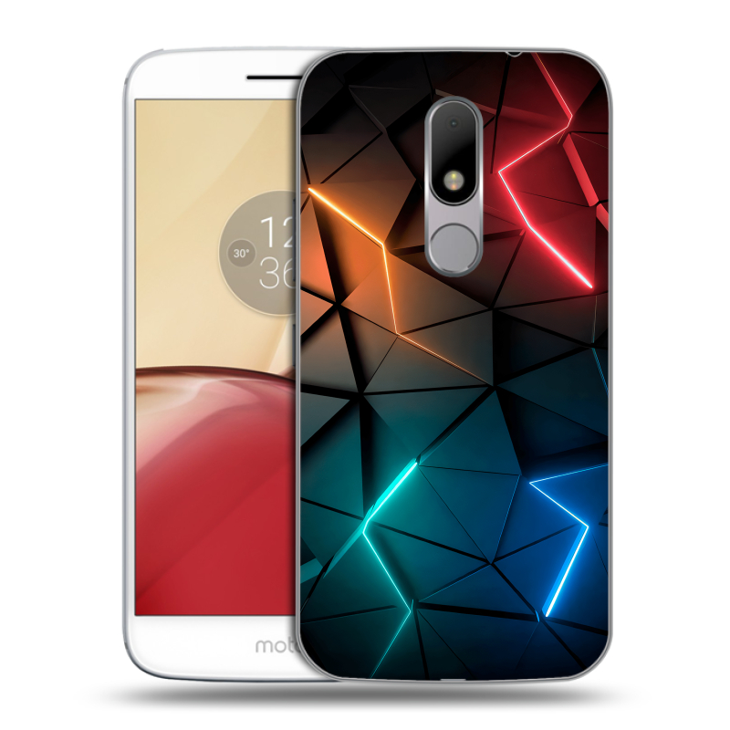 Силиконовый чехол на Lenovo Moto M с принтом Абстракция неон Силиконовый чехол на Lenovo Moto M с принтом Абстракция неон