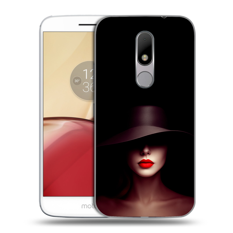 Пластиковый чехол на Lenovo Moto M с принтом Девушка в шляпе Пластиковый чехол на Lenovo Moto M с принтом Девушка в шляпе